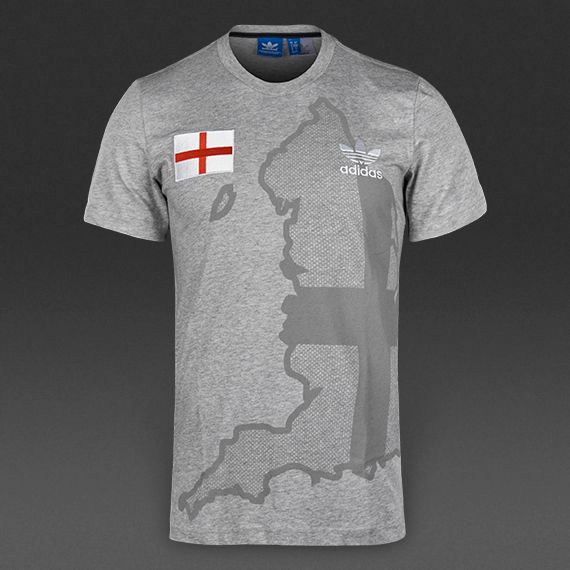 Adidas Originals England Tee Medium Grey Heather for Men
